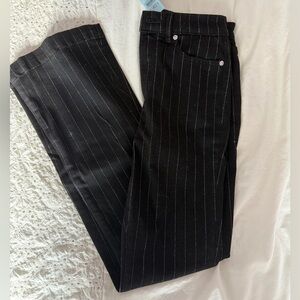 LOFT Black Pants Jeans with Silver stripes
